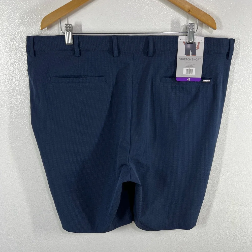 Greg Norman Golf‎ Shorts Size 40 Blue Stretch Performance Flat Front Lightweight